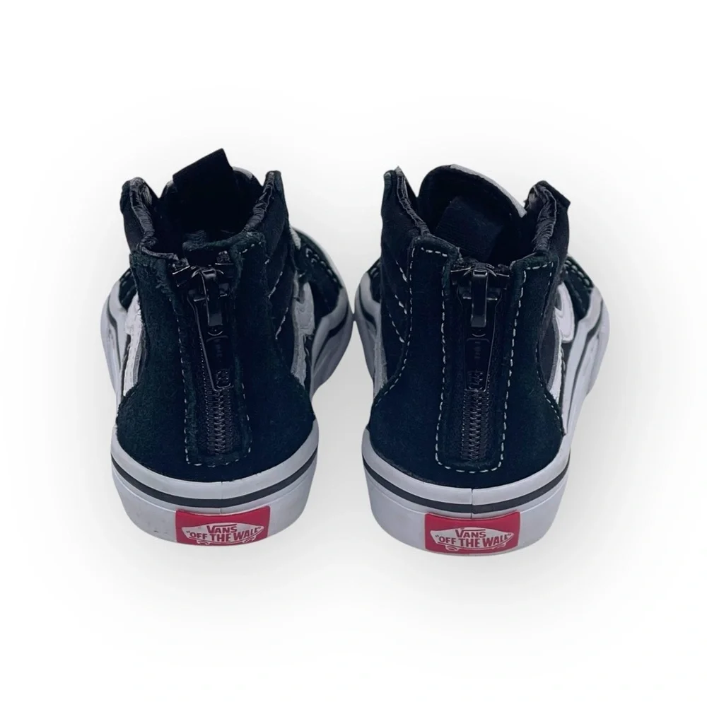 Vans™ ® ✌︎︎ Sk8-Hi Zip Hi Top Sneakers Skate Shoes ✌︎︎ Black Suede ✌︎︎ 5 Toddler